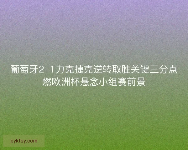 葡萄牙2-1力克捷克逆转取胜关键三分点燃欧洲杯悬念小组赛前景